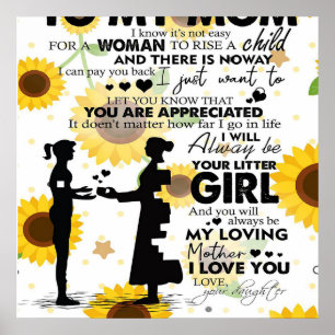Son To My Mum Gift   To Mum Lovely Letter   Poster