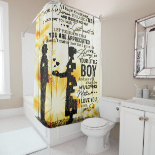 Son To My Mum Letter, Family Gift, Shower Curtain