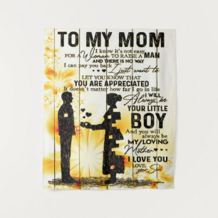 Son To My Mum Letter, Family Gift, Tapestry