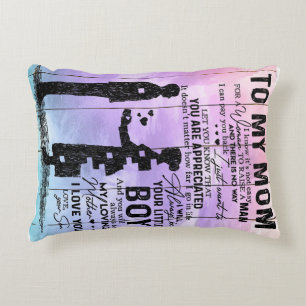 Son To My Mum Letter, Mother Birthday Gift Decorative Cushion