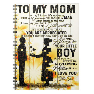Son To My Mum Letter New Home Decor Gift Notebook