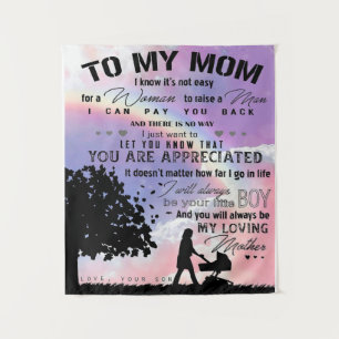 Son To My Mum Letter New Home Present Tapestry