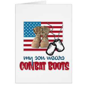 Son wears combat boots