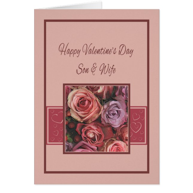 Son & Wife  Happy Valentine's Day Roses (Front)