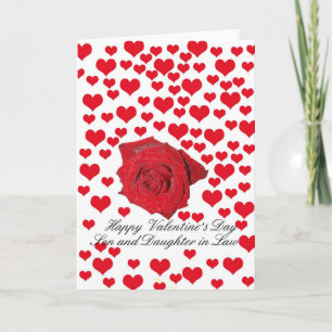 Son & Wife Happy Valentine's Day Roses Holiday Card