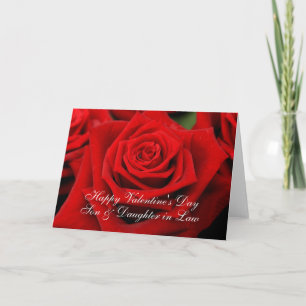 Son & Wife  Happy Valentine's Day Roses Holiday Card