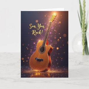 Son You Rock Guitar Sparkle Card