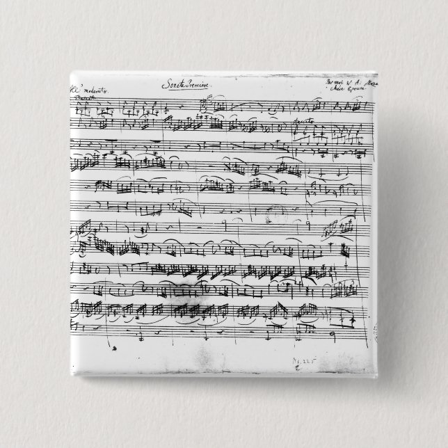 Sonate Premiere for violin and harpsichord 15 Cm Square Badge (Front)