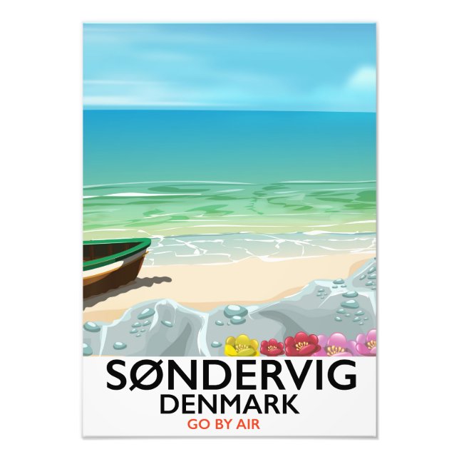 Søndervig Denmark beach travel poster (Front)
