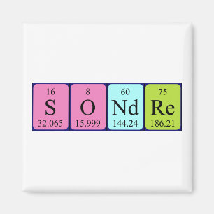 Sondre periodic table name magnet