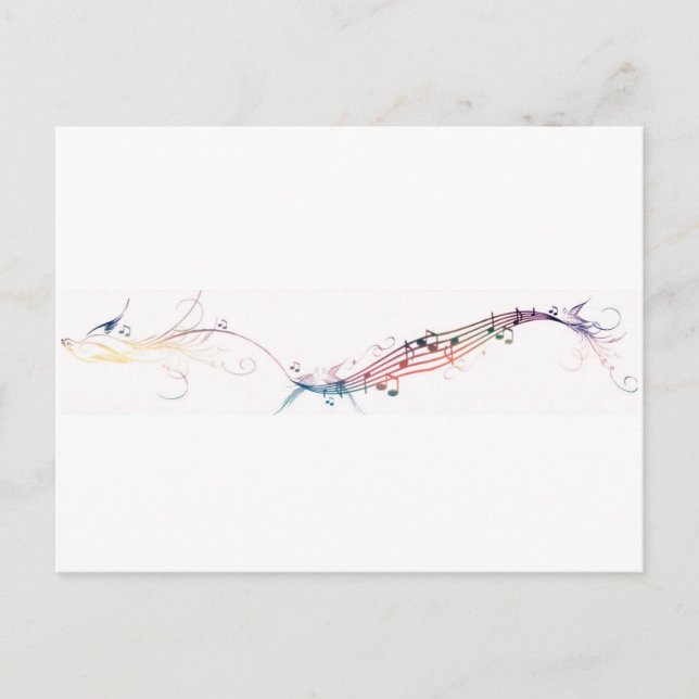 song birds rainbow postcard (Front)