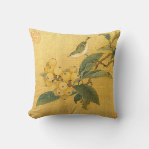 Song Dynasty Bird & Fruit Cushion