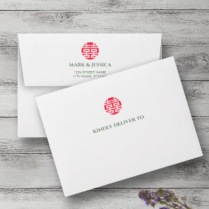 Song Hy Chinese/Vietnamese Wedding Invitation Envelope