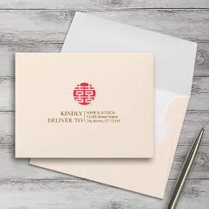 Song Hy Chinese/Vietnamese Wedding RSVP Envelopes