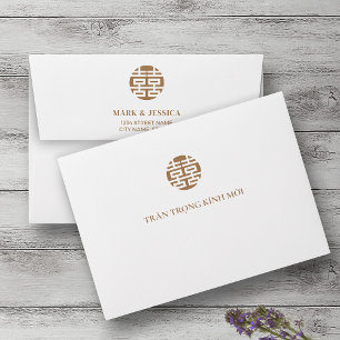Song Hy Vietnamese Wedding Invitation Envelope