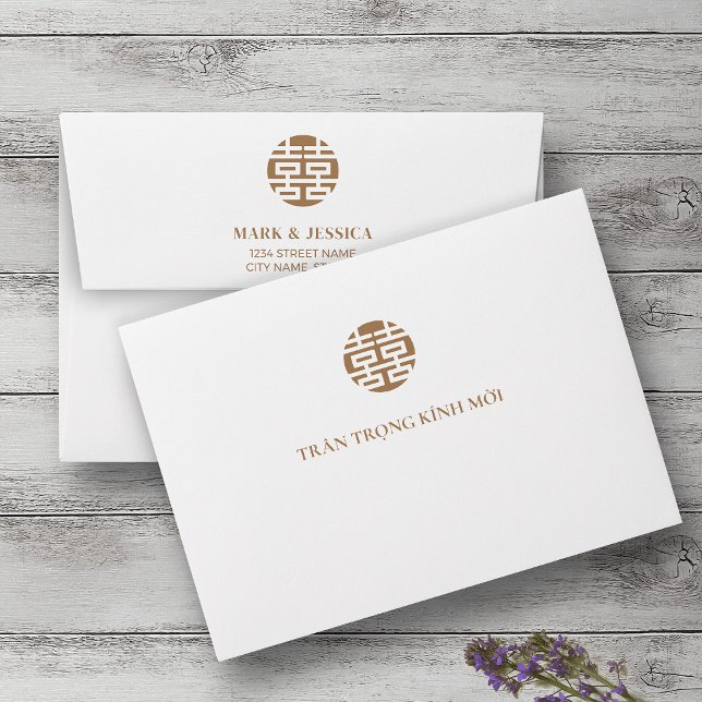 Song Hy Vietnamese Wedding Invitation Envelope (Creator Uploaded)