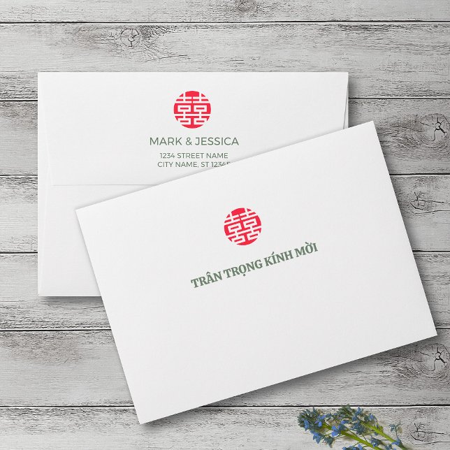 Song Hy Vietnamese Wedding Invitation Envelope (Creator Uploaded)