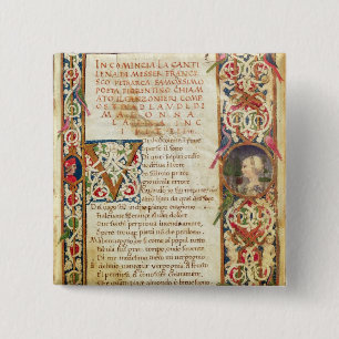 Song in praise of Laure 15 Cm Square Badge