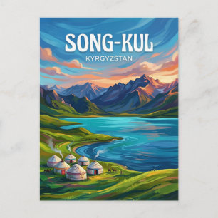 Song-Kul Lake Kyrgyzstan Postcard