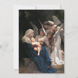 Song of Angels by Bouguereau, Christmas Party Invitation