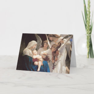 Song of Angels - William Bouguereau Christmas Holi Holiday Card