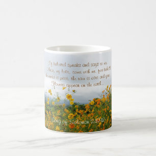 Song of Solomon 2:10-12, Bible Verse, Flowers Coffee Mug