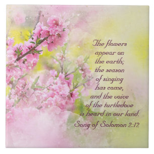 Song of Solomon 2:12 Flowers appear on the earth Tile