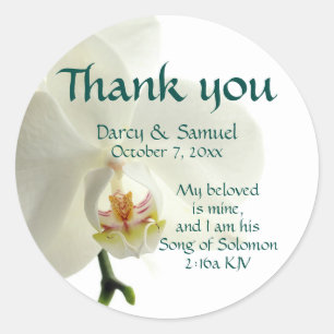 Song of Solomon 2:16a My beloved is mine Thank you Classic Round Sticker