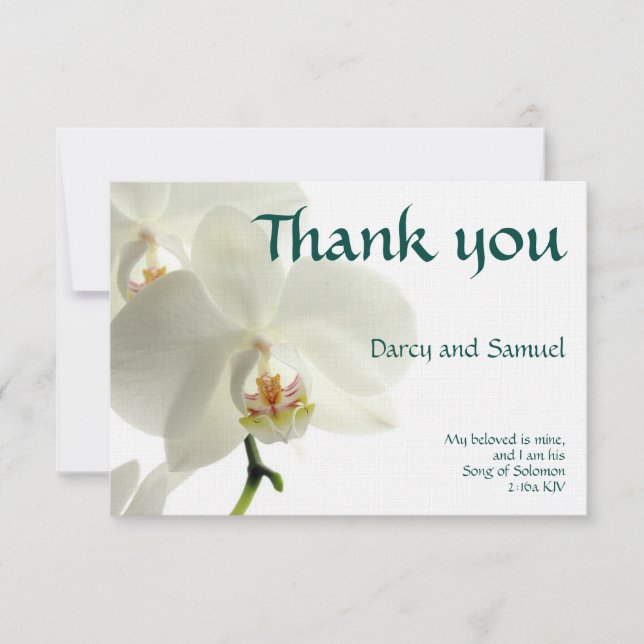 Song of Solomon 2:16a wedding thank you card (Front)