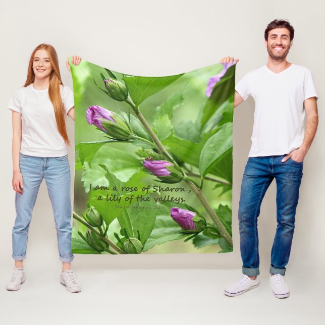Song of Solomon 2:1 Fleece Blanket (In Situ)