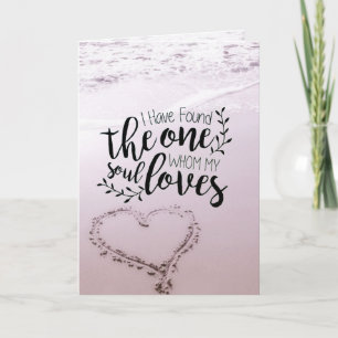 Song of Solomon 3:4 Bible Ocean Beach Wedding Card