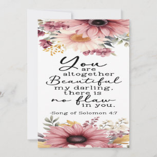 Song Of Solomon 4:7 Encouragement Card