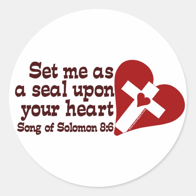 Song of Solomon 8:6 Classic Round Sticker (Front)