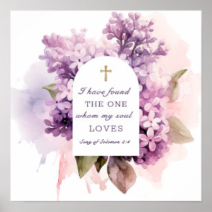 Song of Solomon Wedding Bible Verse Cross Poster