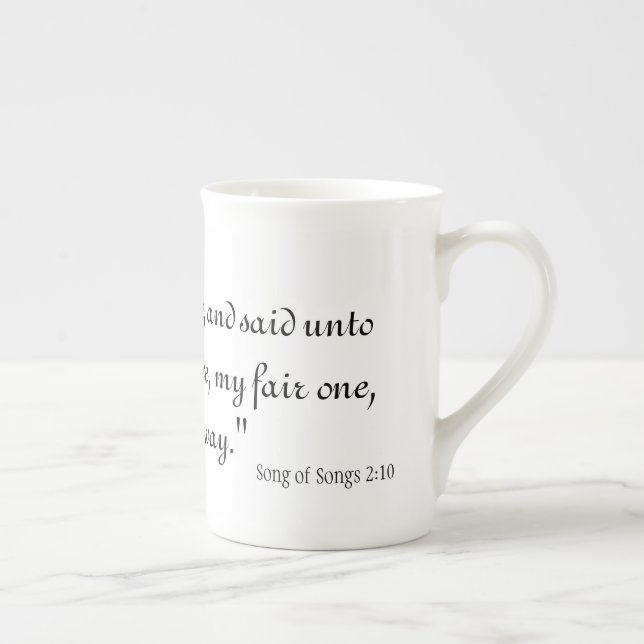 Song of Songs 2:10 Bone China Mug (Right)