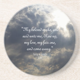 Song of Songs 2:10 Sandstone Coaster