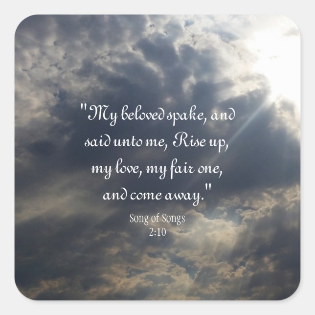 Song of Songs 2:10 Square Sticker (Front)