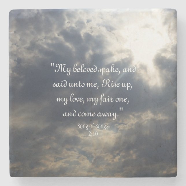 Song of Songs 2:10 Stone Coaster (Front)