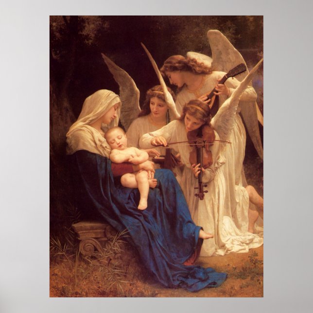 Song of the Angels by Bouguereau Poster (Front)