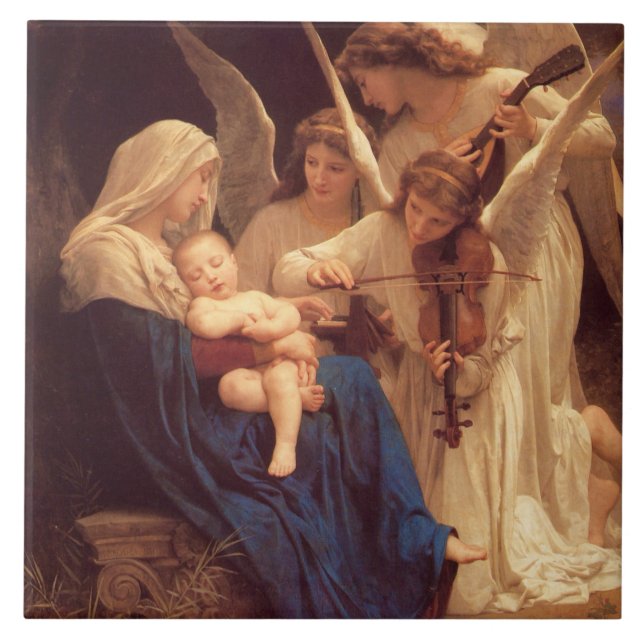 Song of the Angels by Bouguereau Tile (Front)