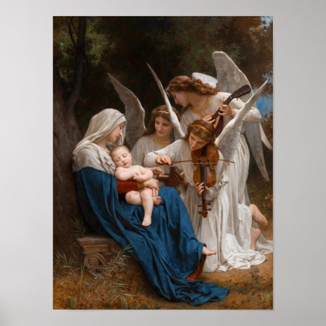 Song of the Angels by William-Adolphe Bouguereau Poster (Front)