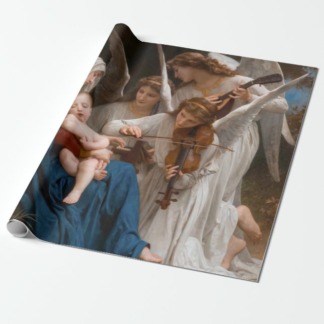 Song of the Angels by William-Adolphe Bouguereau Wrapping Paper (Unrolled)