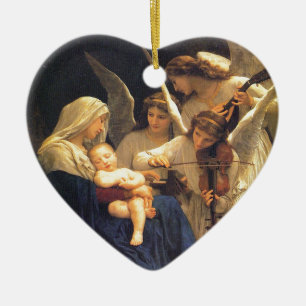 Song of the Angels, William-Adolphe Bouguereau Ceramic Ornament