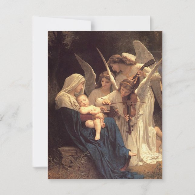 Song of the Angles Baby Jesus Christmas Holiday Card (Front)