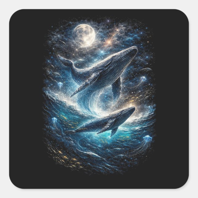 Song of the Cosmic Tide Square Sticker (Front)