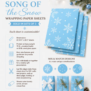 Song of the Snow Wrapping Paper Sheet