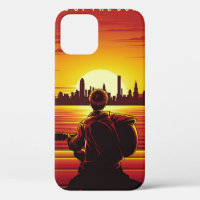 Song of the sunset illustration sunset,alone,boy,g