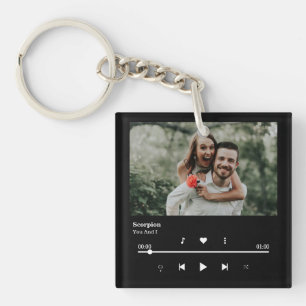 Song Player Couple Anniversary Key Ring
