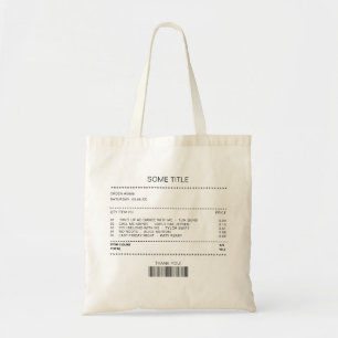 Song Receipt Playlist Aesthetic Trendy Minimalist Tote Bag