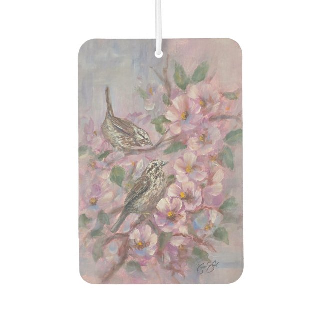Song Sparrow Car Air Freshener (Front)